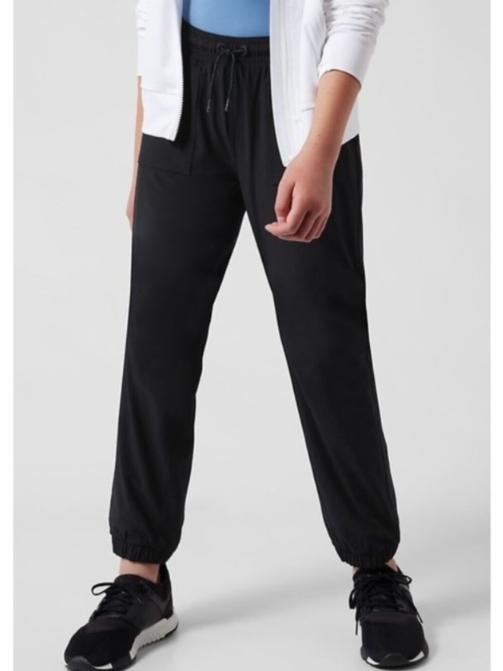 ATHLETA GIRL lined high jump jogger in black size 12